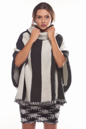 Black & White Poncho