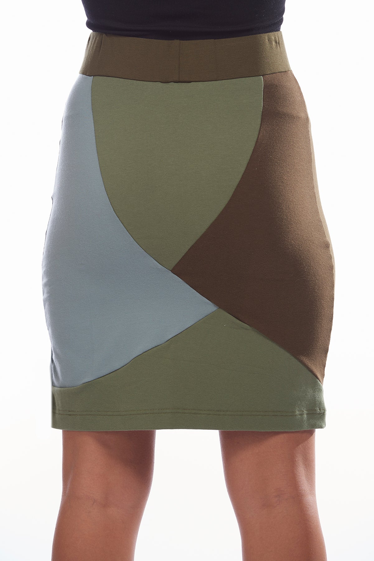 Green-Blue Mosaic Skirt - FOAT