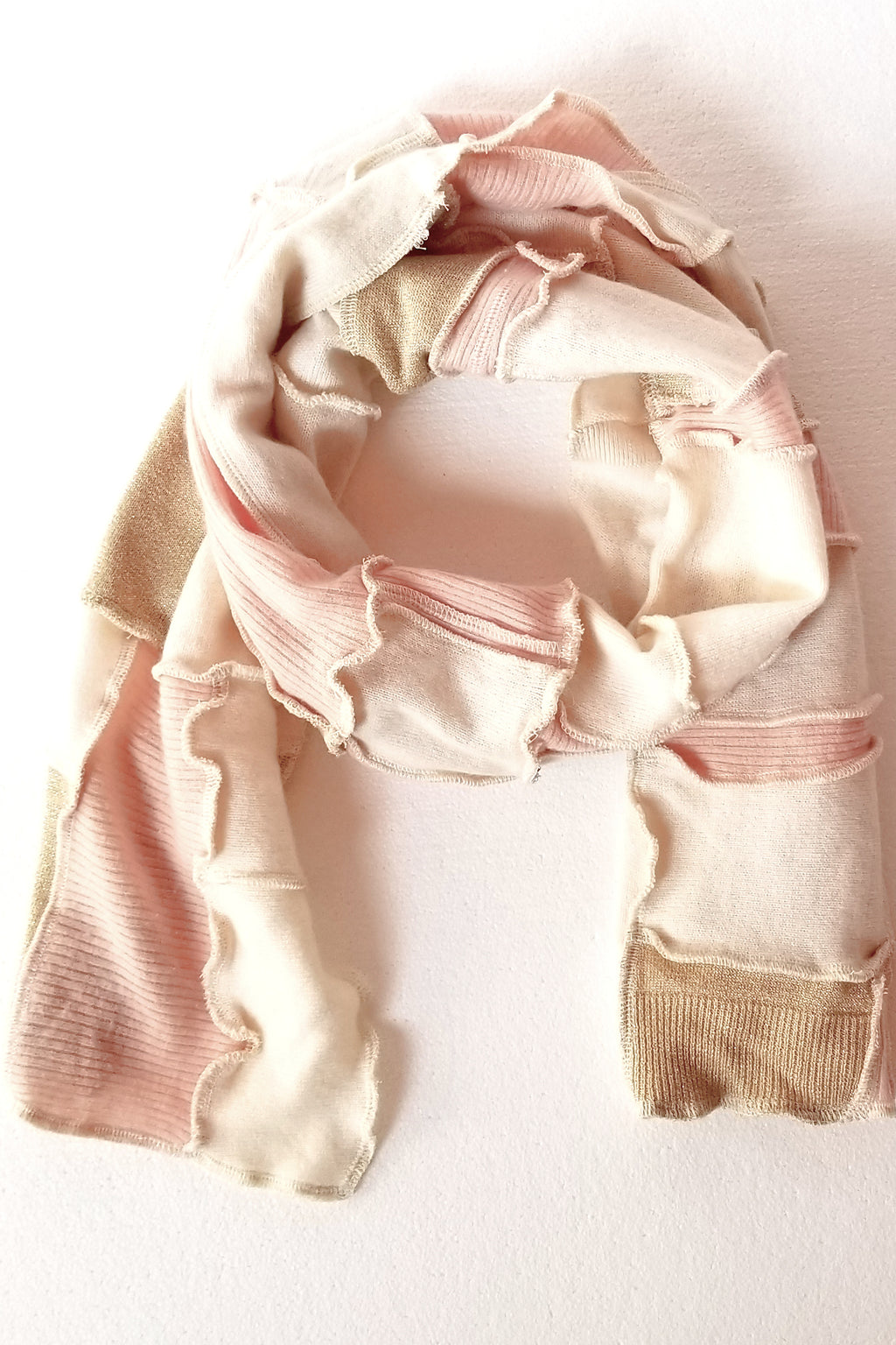 Cream Patchwork Scarf