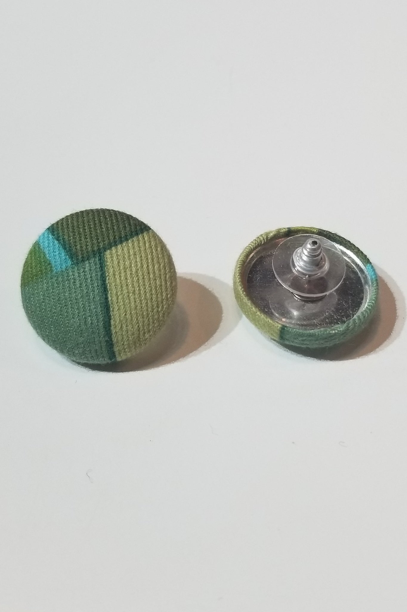 Green Geometric Earrings