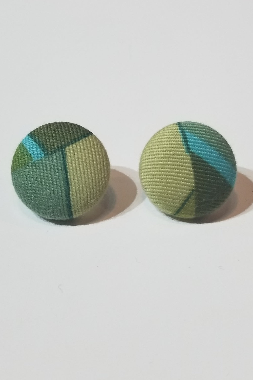 Green Geometric Earrings