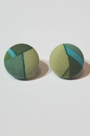 Green Geometric Earrings