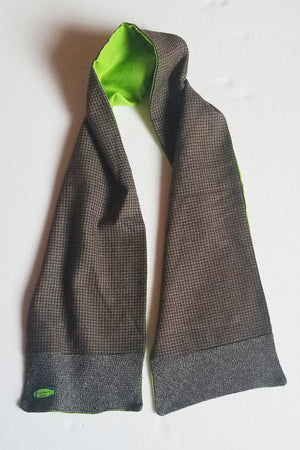Wool & Green Silk Scarf