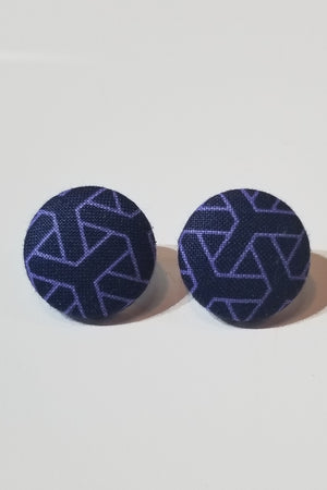 Geometric Purple Earrings
